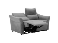 Canapé 2 Places Relax électrique En Tissu RAGNAR - Gris -Canapé Soldes Boutique canape 480687