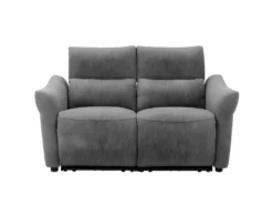 Canapé 2 Places Relax électrique En Tissu RAGNAR - Gris -Canapé Soldes Boutique canape 480693