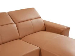 Canapé D'angle Droit En Cuir De Buffle Camel ANDOR -Canapé Soldes Boutique canape 481133