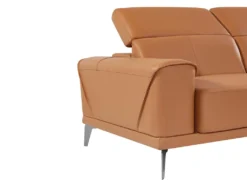 Canapé D'angle Droit En Cuir De Buffle Camel ANDOR -Canapé Soldes Boutique canape 481137