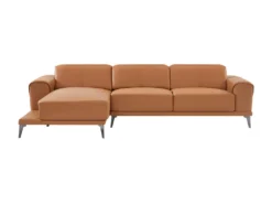 Canapé D'angle Gauche En Cuir De Buffle Camel ANDOR -Canapé Soldes Boutique canape 481149