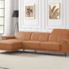 Canapé D'angle Gauche En Cuir De Buffle Camel ANDOR