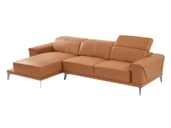 Canapé D'angle Gauche En Cuir De Buffle Camel ANDOR -Canapé Soldes Boutique canape 481159