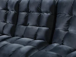 Canapé D'angle Relax électrique Modulable En Velours Anthracite ALFORD -Canapé Soldes Boutique canape 481355