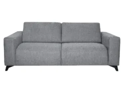 Canapé 3 Places Convertible Express En Tissu MONTASI - Gris - Couchage 140 Cm - Matelas DUNLOPILLO 14 Cm Avec Mémoire De Forme -Canapé Soldes Boutique canape 484443