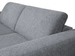 Canapé 3 Places Convertible Express En Tissu MONTASI - Gris - Couchage 140 Cm - Matelas DUNLOPILLO 14 Cm Avec Mémoire De Forme -Canapé Soldes Boutique canape 484449