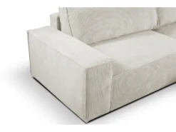 Canapé D'angle Convertible En Velours Côtelé Beige AMELIA De Pascal Morabito - Angle Droit -Canapé Soldes Boutique canape 487089