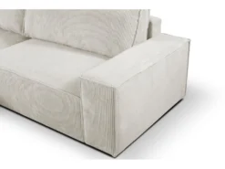 Canapé D'angle Convertible En Velours Côtelé Beige AMELIA De Pascal Morabito - Angle Gauche -Canapé Soldes Boutique canape 487101