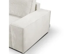 Canapé D'angle Convertible En Velours Côtelé Beige AMELIA De Pascal Morabito - Angle Gauche -Canapé Soldes Boutique canape 487105