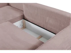 Canapé D'angle Convertible En Velours Côtelé Rose AMELIA De Pascal Morabito - Angle Gauche 13 Canapé D'angle Convertible En Velours Côtelé Rose AMELIA De Pascal Morabito - Angle Gauche -Canapé Soldes Boutique canape 487153