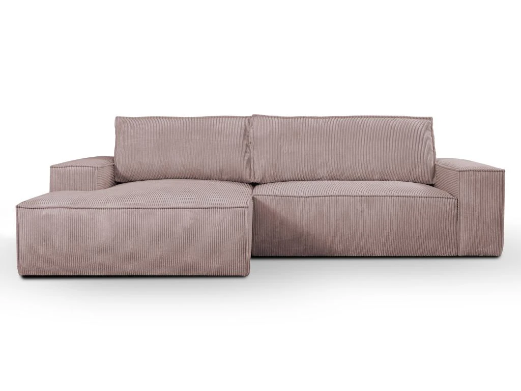 Canapé D'angle Convertible En Velours Côtelé Rose AMELIA De Pascal Morabito - Angle Gauche 3 Canapé D'angle Convertible En Velours Côtelé Rose AMELIA De Pascal Morabito - Angle Gauche – Image 3