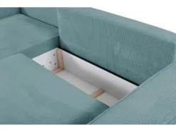 Canapé D'angle Convertible En Velours Côtelé Bleu Clair AMELIA De Pascal Morabito - Angle Gauche 13 Canapé D'angle Convertible En Velours Côtelé Bleu Clair AMELIA De Pascal Morabito - Angle Gauche -Canapé Soldes Boutique canape 487207