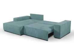 Canapé D'angle Convertible En Velours Côtelé Bleu Clair AMELIA De Pascal Morabito - Angle Gauche 10 Canapé D'angle Convertible En Velours Côtelé Bleu Clair AMELIA De Pascal Morabito - Angle Gauche -Canapé Soldes Boutique canape 487209