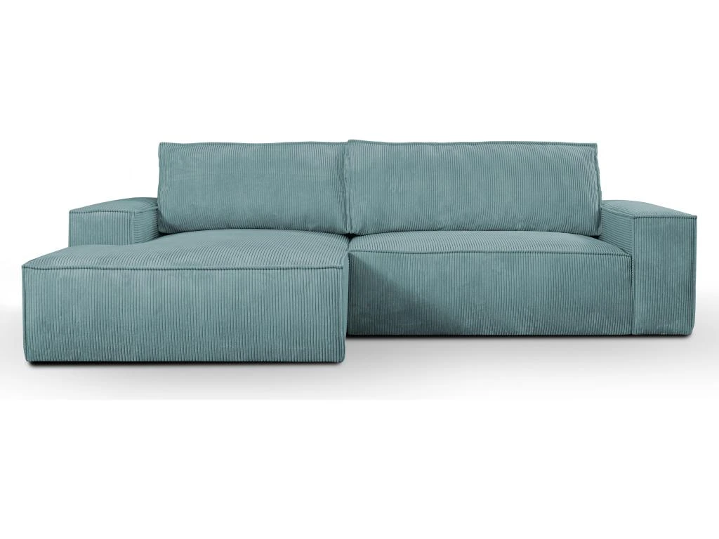 Canapé D'angle Convertible En Velours Côtelé Bleu Clair AMELIA De Pascal Morabito - Angle Gauche 3 Canapé D'angle Convertible En Velours Côtelé Bleu Clair AMELIA De Pascal Morabito - Angle Gauche – Image 3