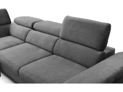 Canapé Grand Angle Convertible En Velours Anthracite SEPINA De PASCAL MORABITO - Angle Gauche -Canapé Soldes Boutique canape 487241