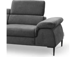 Canapé Grand Angle Convertible En Velours Anthracite SEPINA De PASCAL MORABITO - Angle Gauche -Canapé Soldes Boutique canape 487243