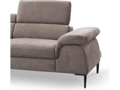 Canapé Grand Angle Convertible En Velours Taupe SEPINA De PASCAL MORABITO - Angle Gauche -Canapé Soldes Boutique canape 487273