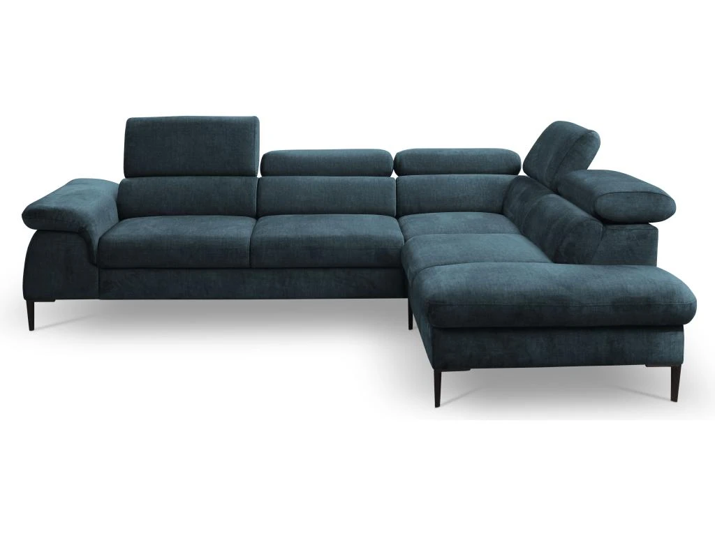 Canapé Grand Angle Convertible En Velours Bleu Nuit SEPINA De PASCAL MORABITO - Angle Droit 4 Canapé Grand Angle Convertible En Velours Bleu Nuit SEPINA De PASCAL MORABITO - Angle Droit – Image 4