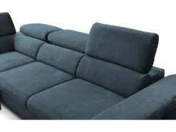 Canapé Grand Angle Convertible En Velours Bleu Nuit SEPINA De PASCAL MORABITO - Angle Gauche -Canapé Soldes Boutique canape 487291