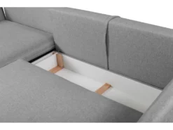 Canapé D'angle Convertible En Tissu Gris LAZARE De PASCAL MORABITO - Angle Gauche -Canapé Soldes Boutique canape 487321