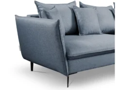 Canapé D'angle Convertible En Tissu Bleu Marine LAZARE De PASCAL MORABITO - Angle Droit -Canapé Soldes Boutique canape 487335