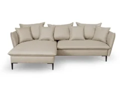 Canapé D'angle Convertible En Tissu Beige LAZARE De PASCAL MORABITO - Angle Gauche -Canapé Soldes Boutique canape 487373