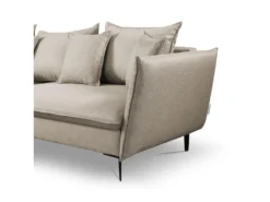 Canapé D'angle Convertible En Tissu Beige LAZARE De PASCAL MORABITO - Angle Gauche -Canapé Soldes Boutique canape 487377