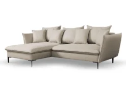 Canapé D'angle Convertible En Tissu Beige LAZARE De PASCAL MORABITO - Angle Gauche -Canapé Soldes Boutique canape 487381