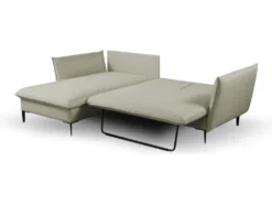 Canapé D'angle Convertible En Tissu Vert Clair LAZARE De PASCAL MORABITO - Angle Gauche -Canapé Soldes Boutique canape 487421