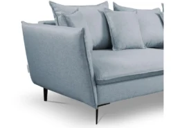 Canapé D'angle Convertible En Tissu Gris Bleuté LAZARE De PASCAL MORABITO - Angle Droit -Canapé Soldes Boutique canape 487431