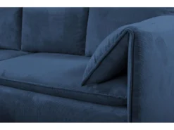 Canapé D'angle Convertible En Velours Côtelé Bleu Marine TEODORA De PASCAL MORABITO - Angle Gauche -Canapé Soldes Boutique canape 487963