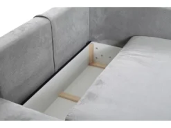 Canapé D'angle Convertible En Velours Côtelé Gris TEODORA De PASCAL MORABITO - Angle Gauche -Canapé Soldes Boutique canape 488039