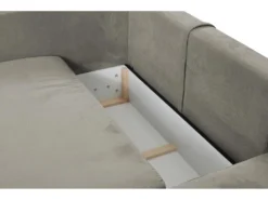 Canapé D'angle Convertible En Velours Côtelé Taupe TEODORA De PASCAL MORABITO - Angle Droit -Canapé Soldes Boutique canape 488077