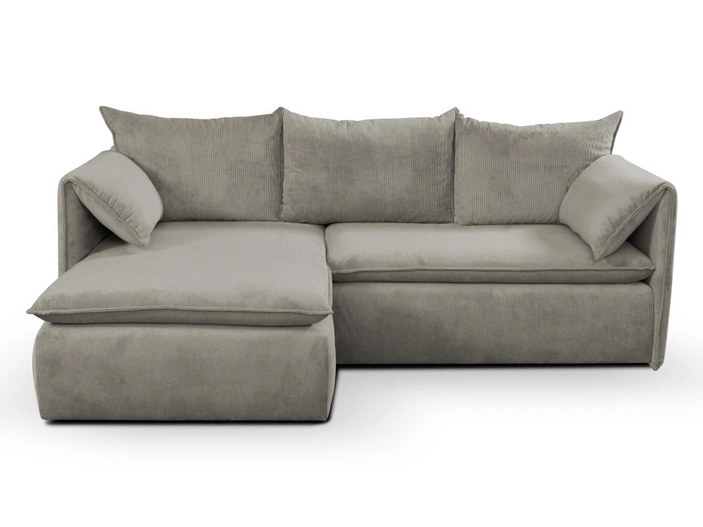 Canapé D'angle Convertible En Velours Côtelé Taupe TEODORA De PASCAL MORABITO - Angle Gauche 4 Canapé D'angle Convertible En Velours Côtelé Taupe TEODORA De PASCAL MORABITO - Angle Gauche – Image 4