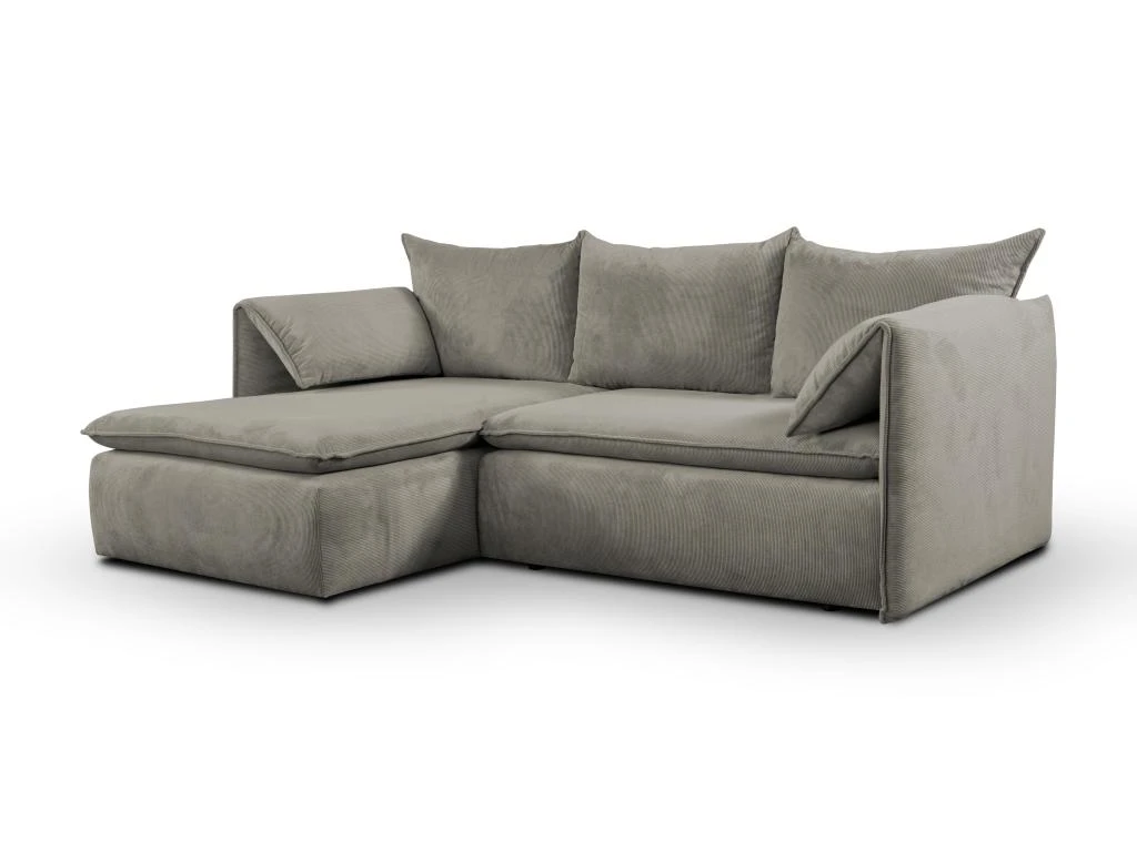 Canapé D'angle Convertible En Velours Côtelé Taupe TEODORA De PASCAL MORABITO - Angle Gauche 3 Canapé D'angle Convertible En Velours Côtelé Taupe TEODORA De PASCAL MORABITO - Angle Gauche – Image 3