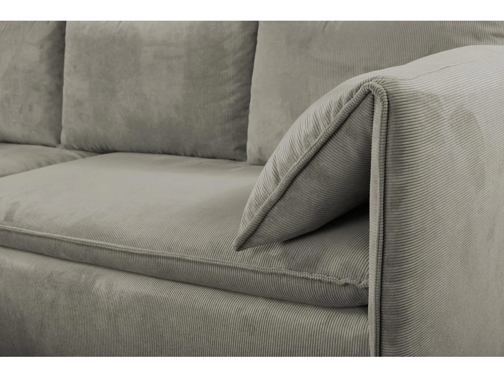Canapé D'angle Convertible En Velours Côtelé Taupe TEODORA De PASCAL MORABITO - Angle Gauche 7 Canapé D'angle Convertible En Velours Côtelé Taupe TEODORA De PASCAL MORABITO - Angle Gauche – Image 7