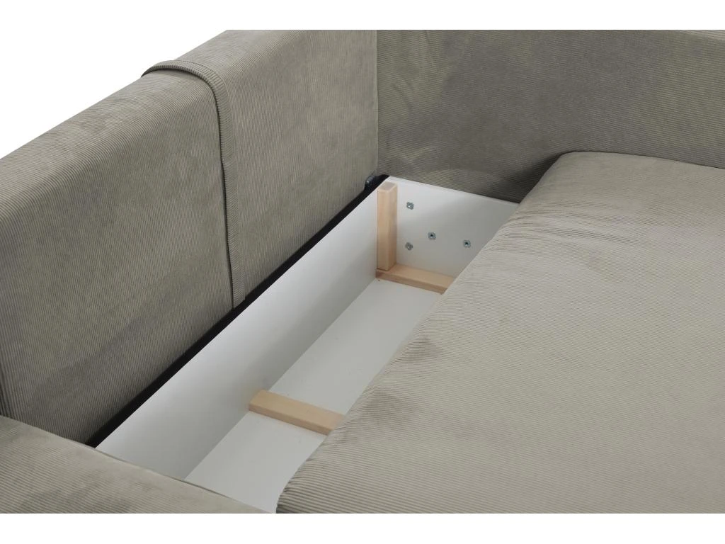 Canapé D'angle Convertible En Velours Côtelé Taupe TEODORA De PASCAL MORABITO - Angle Gauche 6 Canapé D'angle Convertible En Velours Côtelé Taupe TEODORA De PASCAL MORABITO - Angle Gauche – Image 6