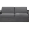 Canapé 4 Places Convertible Express En Velours CALITO - Anthracite - Couchage 160 Cm - Matelas 18 Cm