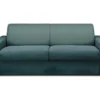 Canapé 4 Places Convertible Express En Tissu CALITO - Bleu - Couchage 160 Cm - Matelas 18 Cm