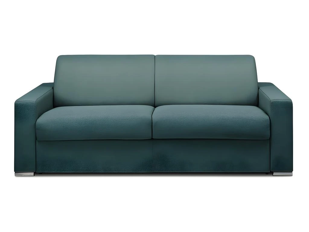 Canapé 4 Places Convertible Express En Tissu CALITO - Bleu - Couchage 160 Cm - Matelas 22 Cm Avec Mémoire De Forme DUNLOPILLO 3 Canapé 4 Places Convertible Express En Tissu CALITO - Bleu - Couchage 160 Cm - Matelas 22 Cm Avec Mémoire De Forme DUNLOPILLO – Image 3
