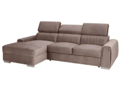 Canapé D'angle Gauche Convertible En Tissu Taupe LARICA De PASCAL MORABITO -Canapé Soldes Boutique canape 492749