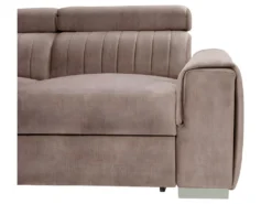 Canapé D'angle Gauche Convertible En Tissu Taupe LARICA De PASCAL MORABITO -Canapé Soldes Boutique canape 492753