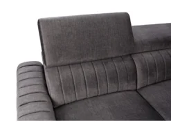 Canapé D'angle Droit Convertible En Tissu Gris Anthracite LARICA De PASCAL MORABITO -Canapé Soldes Boutique canape 492763