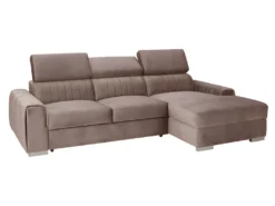 Canapé D'angle Droit Convertible En Tissu Taupe LARICA De PASCAL MORABITO -Canapé Soldes Boutique canape 492783