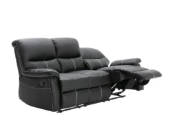 Canapés 3 Places Relax En Simili Noir CANBY -Canapé Soldes Boutique canape 495023