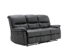 Canapés 3 Places Relax En Simili Noir CANBY -Canapé Soldes Boutique canape 495027