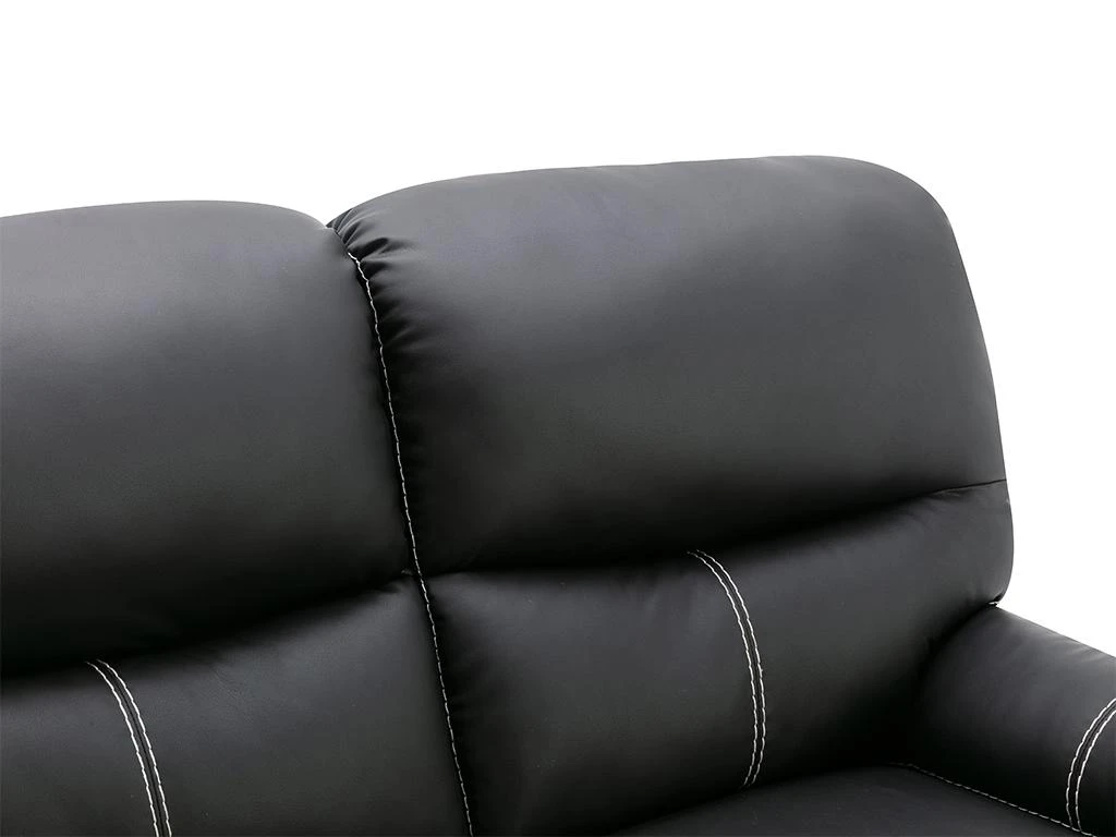 Canapé 2 Places Relax En Simili Noir CANBY 5 Canapé 2 Places Relax En Simili Noir CANBY – Image 5