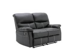 Canapé 2 Places Relax En Simili Noir CANBY 9 Canapé 2 Places Relax En Simili Noir CANBY -Canapé Soldes Boutique canape 495039