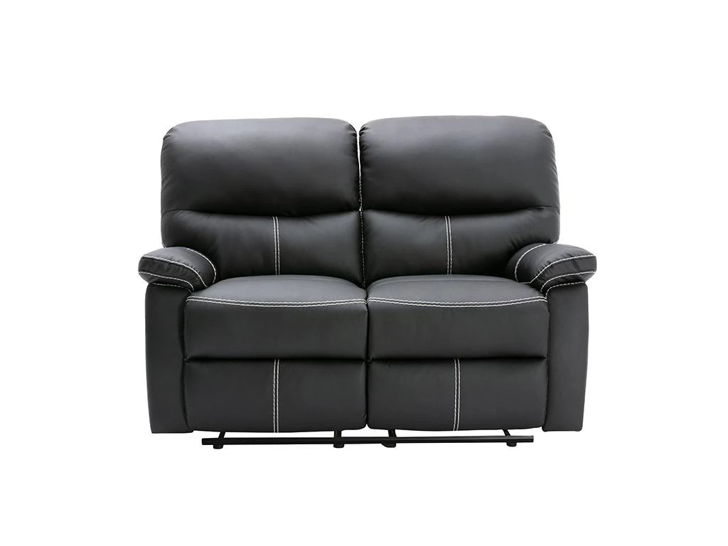 Canapé 2 Places Relax En Simili Noir CANBY 2 Canapé 2 Places Relax En Simili Noir CANBY – Image 2