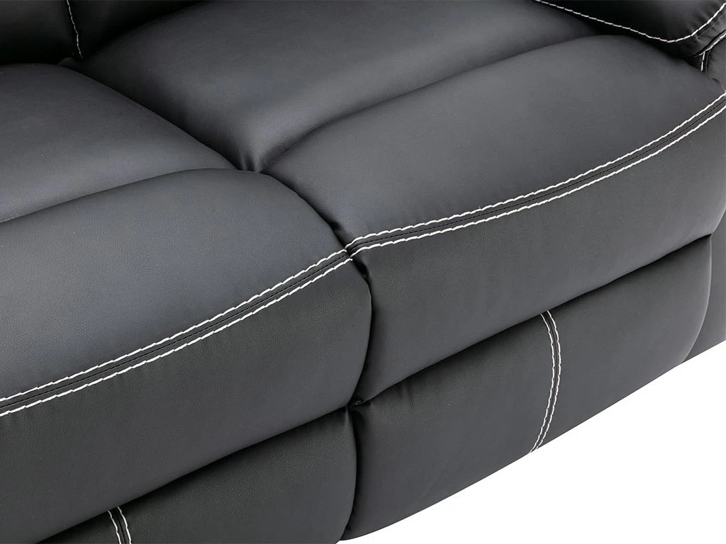 Canapé 2 Places Relax En Simili Noir CANBY 6 Canapé 2 Places Relax En Simili Noir CANBY – Image 6